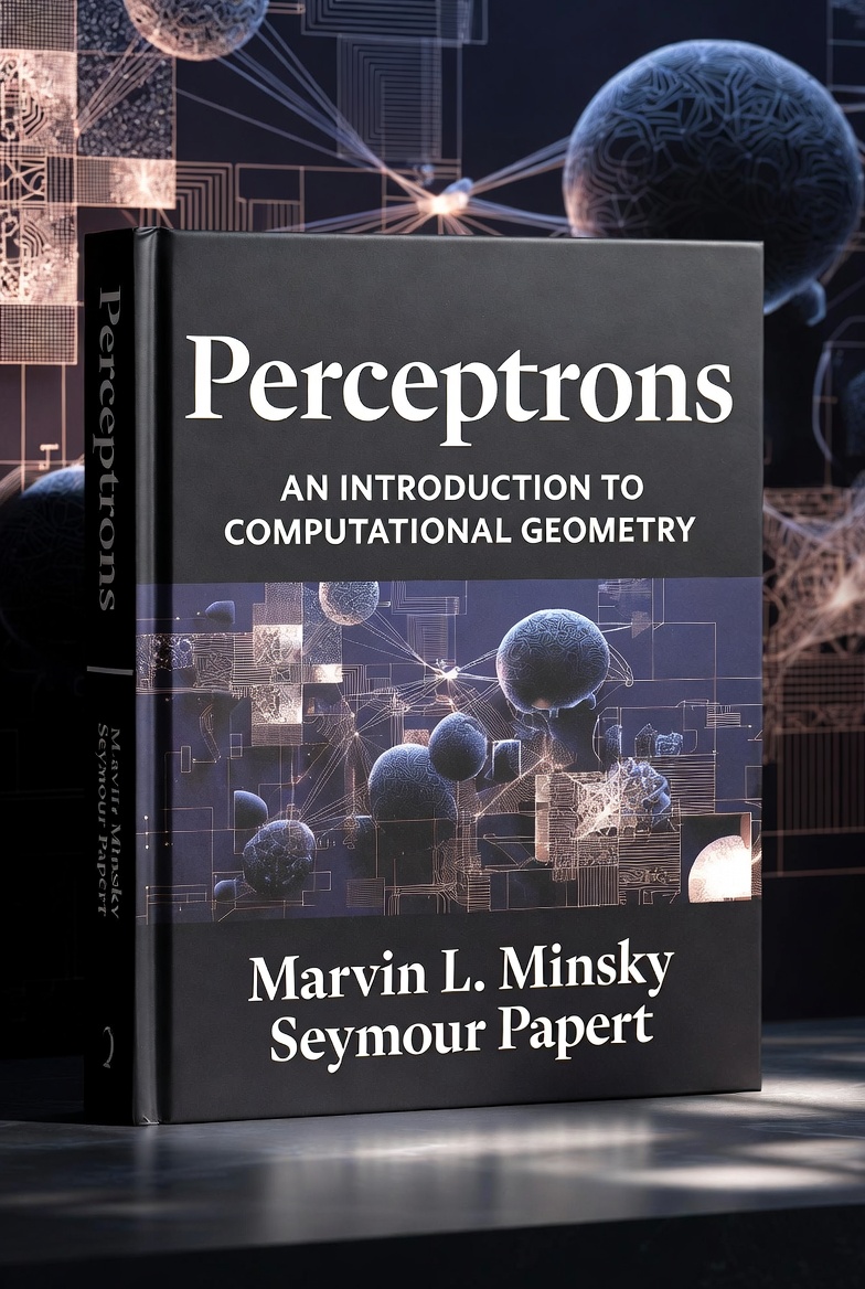 Minsky and Papert Perceptrons book cover mockup